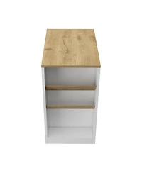 Slickblue Compact Kitchen Island with Storage Drawer and Open Shelving for Extra Organization