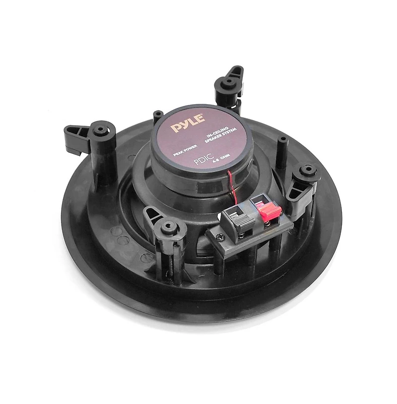 Pyle In-Wall / In-Ceiling Dual 6.5-inch Speaker System, 2-Way, Flush Mount (Black)