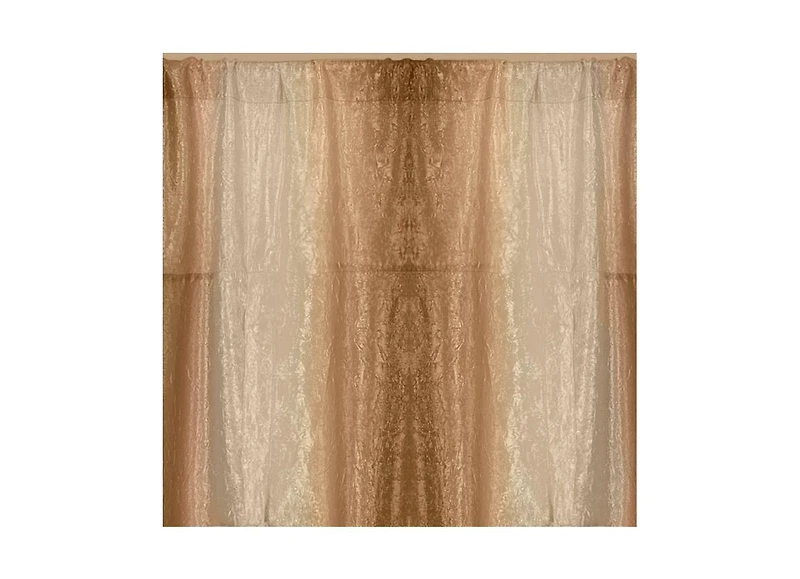GoodGram Ombre Crushed Satin Sheer Single Window Curtains & Valances - 50 in. W x 63 L Tie Up Shade