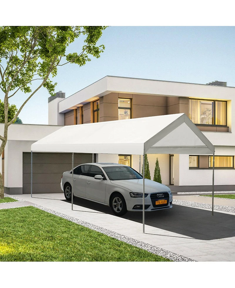 Gymax Steel Frame Party Tent Canopy Shelter Portable Car Carport Garage Cover