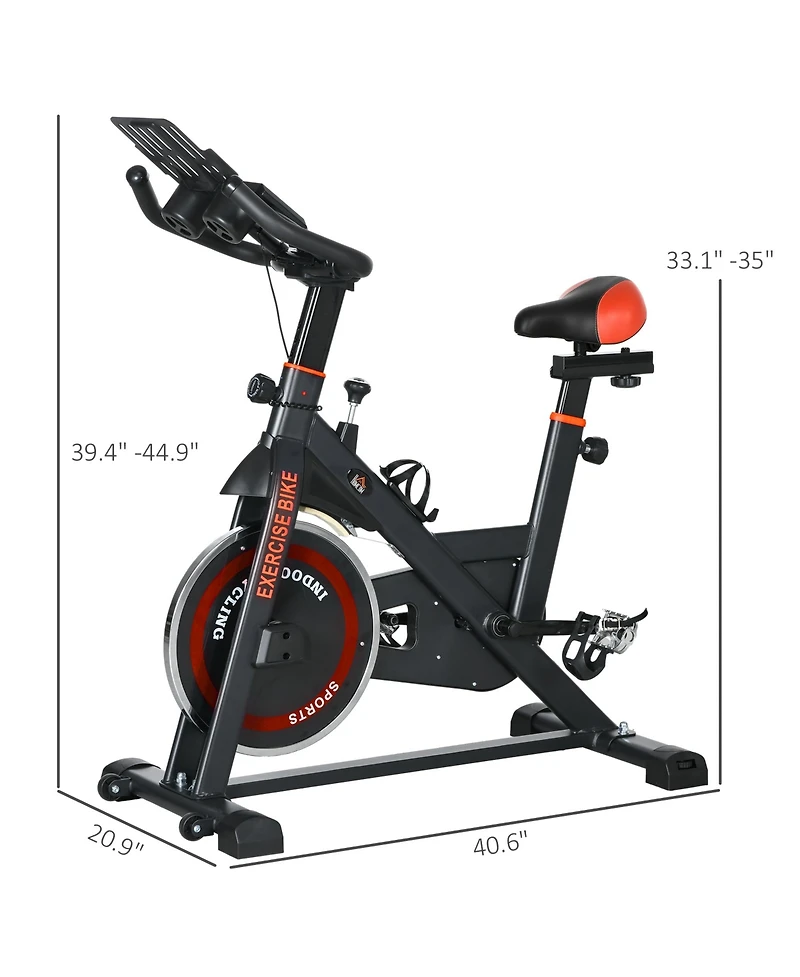 Soozier Adjustable Exercise Bike, Flywheel Indoor Stationary Bike