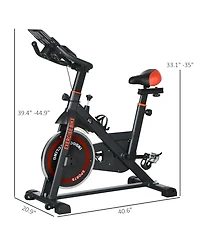 Soozier Adjustable Exercise Bike, Flywheel Indoor Stationary Bike