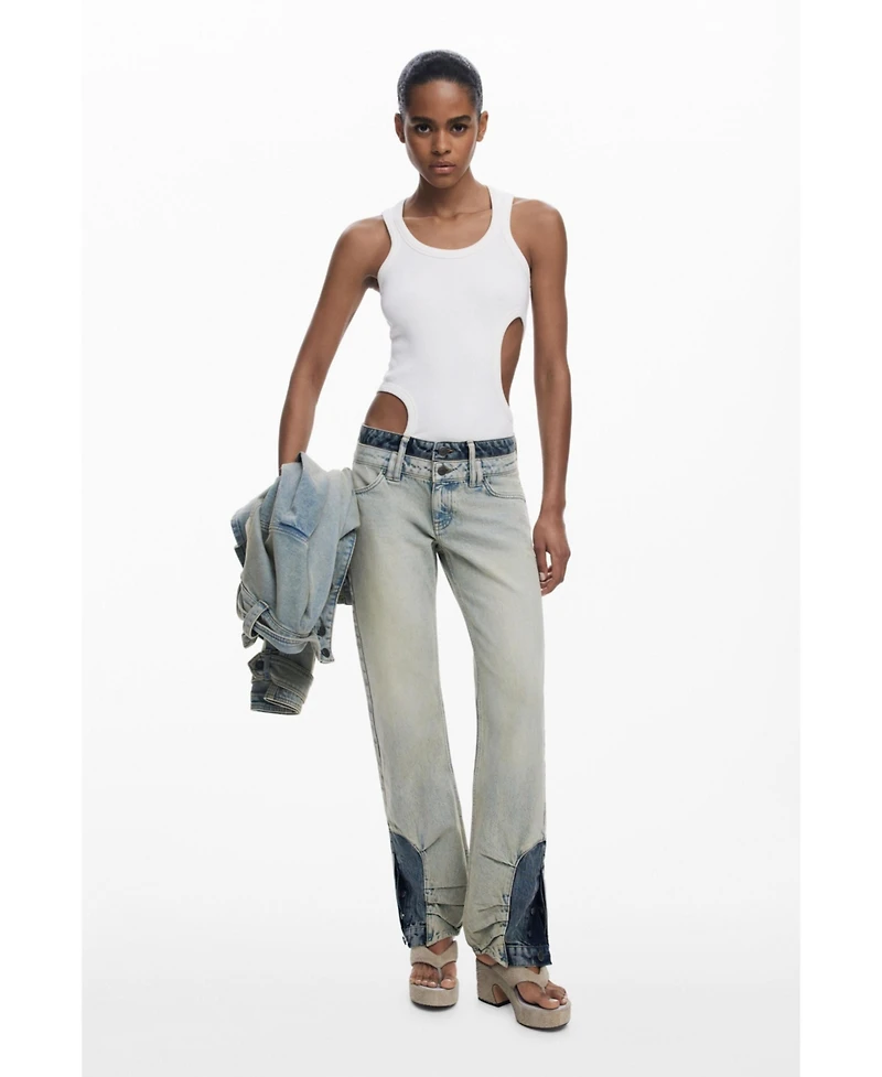 Desigual Women's Combined denim pants