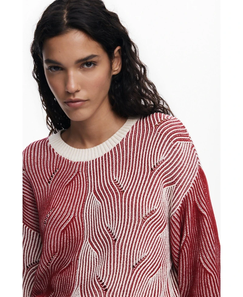 Desigual Women's Two-tone knit sweater