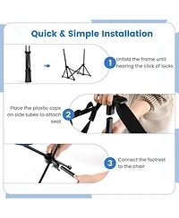 Akiudex hammock camping chair with retractable footrest and carrying bag