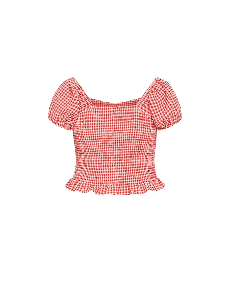 City Chic Plus Cute Gingham Top