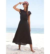 Lascana Women's Flutter Sleeve Dress