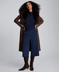 Kenneth Cole Women's High-Rise Wide Leg Culottes Pants