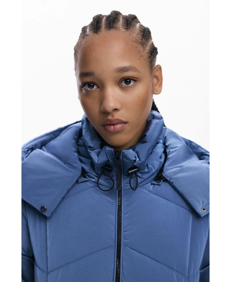 Desigual Women's Short iridescent padded jacket