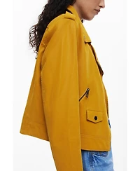 Desigual Women's Faux leather biker jacket