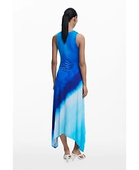 Desigual Women's Tie-dye ruched dress