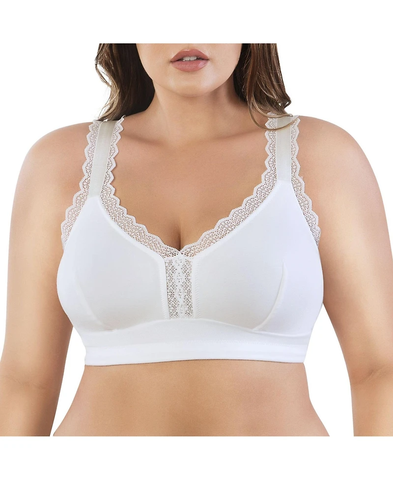 Parfait Women's Dalis Wire-Free Bralette, Pearl White, 30J