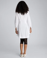 Kenneth Cole Women's Blouson Sleeves Mini Shirt Dress