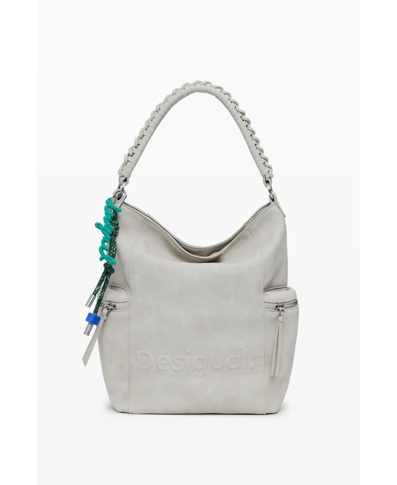 Desigual Women's Large logo faux leather backpack