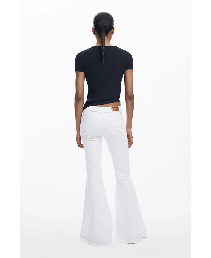 Desigual Women's Flared embroidered jeans