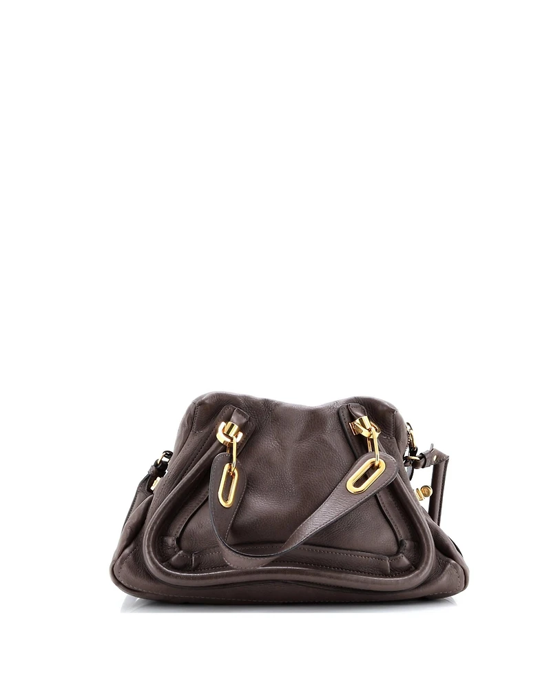 Pre-Owned Chloe Medium Paraty Top Handle Bag Leather