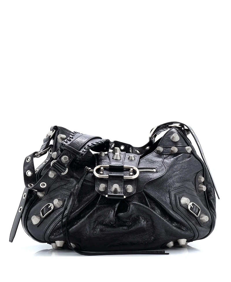 Pre-Owned Balenciaga Medium Le Cagole Giant Studs Shoulder Bag Leather