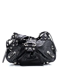 Pre-Owned Balenciaga Medium Le Cagole Giant Studs Shoulder Bag Leather