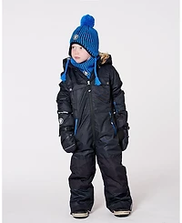 Deux par Toddler Boys Solid One-Piece Teknik Snowsuit Black - Toddler|Child