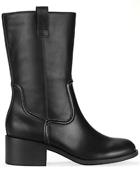 Style & Co Women's Inezz Mid Shaft Faux-Leather Boots, Macy's Exclusive