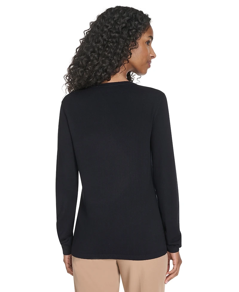 Tommy Hilfiger Women's V-Neck Cable Sweater