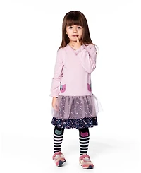 Deux par Girl Bi-Material Dress Dusty Pink - Toddler|Child