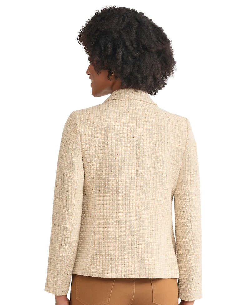Jones New York Women's Faux Double Breasted Suede Jacket