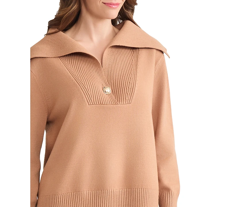Jones New York Women's Oversized Collar Sweater