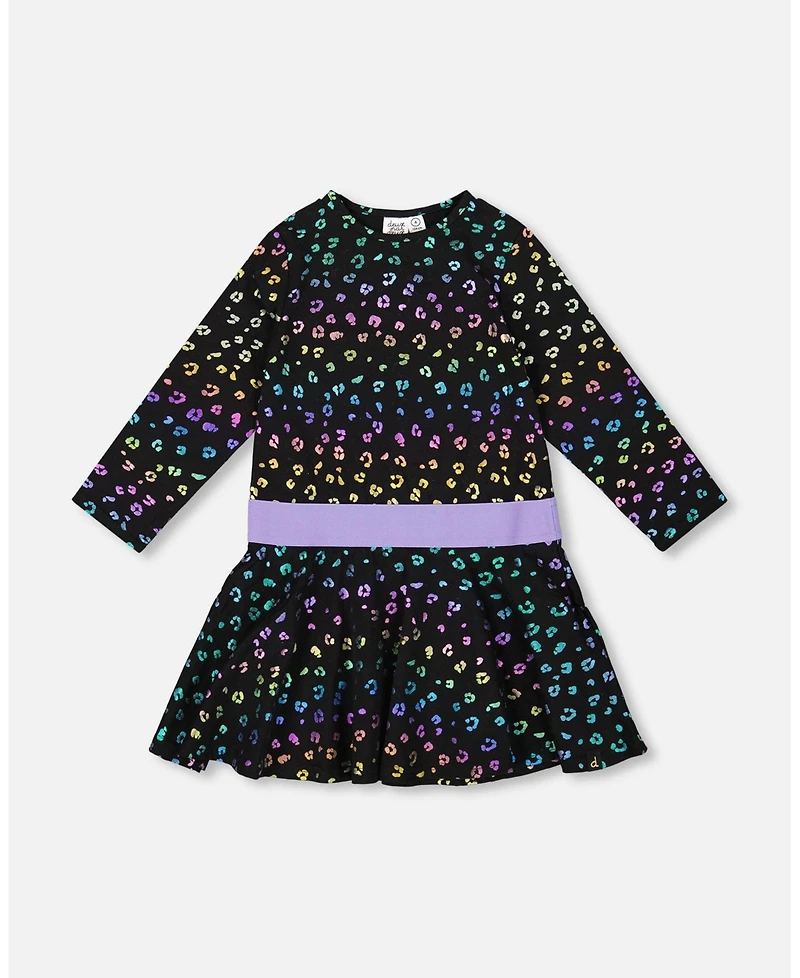 Deux par Toddler Girls Jersey Dress Multicolor Leopard Print - Toddler|Child