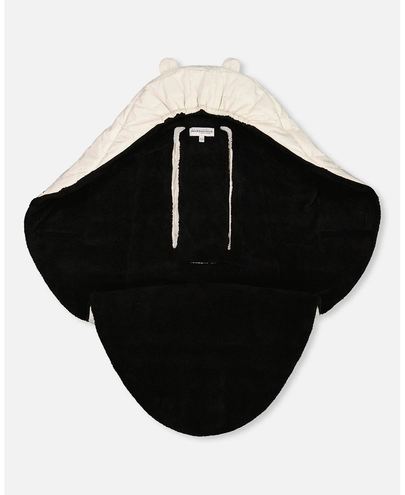 Deux par Deux Baby Unisex Snugly Baby Wrap Designed for Car Seat and Stroller Off-White - Baby