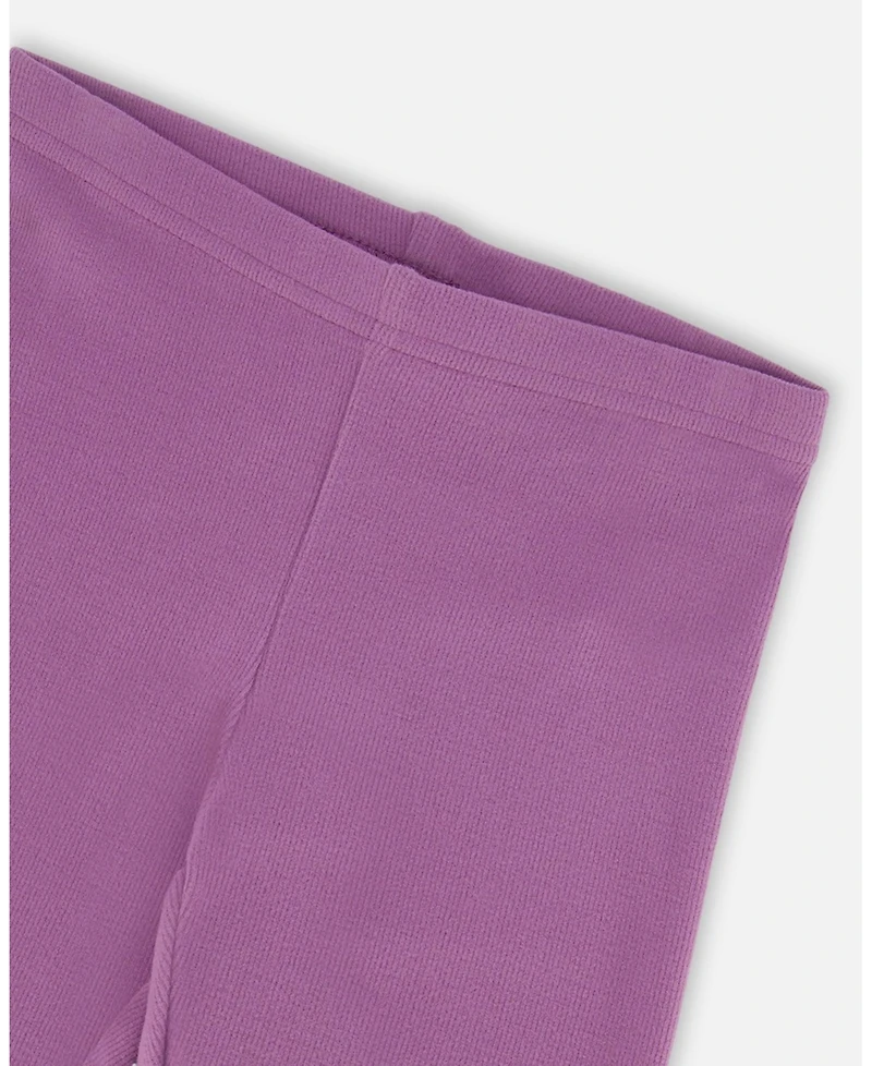 Deux par Baby Girls Super Soft Ribbed Leggings Lavender