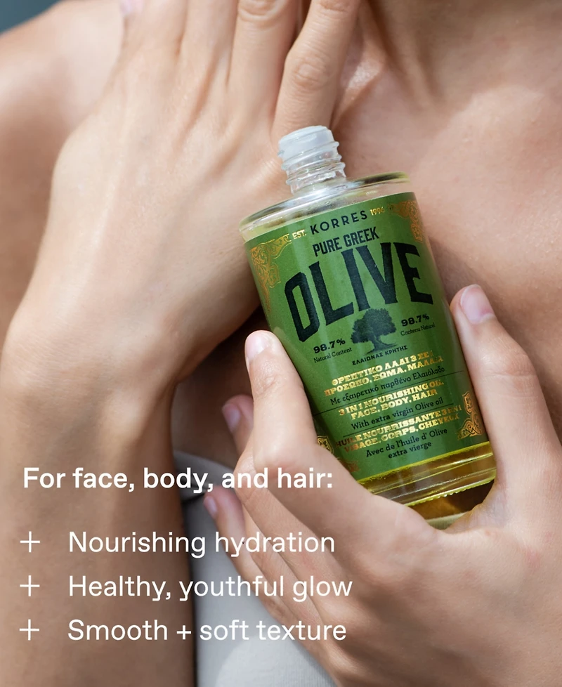 Korres Pure Greek Olive 3-In-1 Nourishing Oil, 100 ml