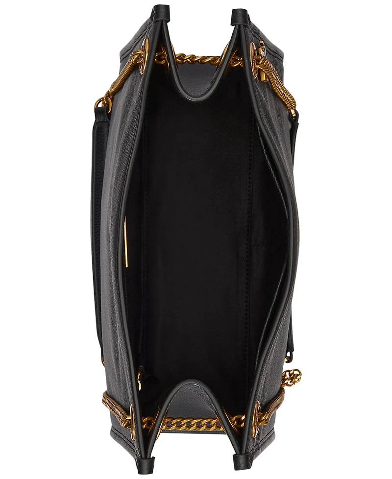Lauren Ralph Bradley Small Pebbled Leather Tote Bag