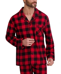 Hanes Men's Flannel Button Down Pajama Sleep Set