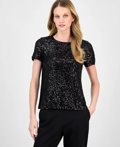 Anne Klein Women's Sequined T-Shirt