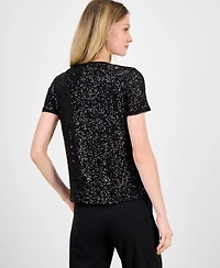 Anne Klein Women's Sequined T-Shirt