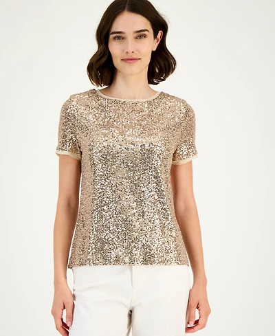 Anne Klein Women's Sequined T-Shirt