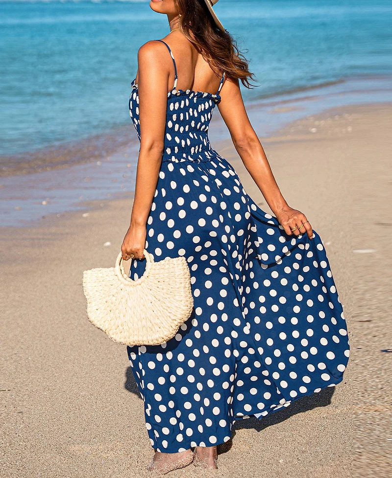 Cupshe Women's Out All Day Polka Dot Maxi Beach Dress