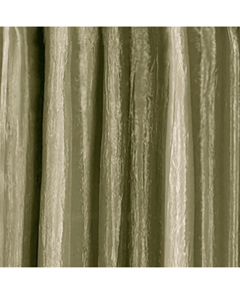 GoodGram Ombre Crushed Satin Sheer Single Window Curtains & Valances - 50 in. W x 144 L Scarf, Sage