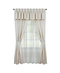 Kate Aurora Complete 6 Piece Attached Custom Jacquard & Sheer Window Curtain Set