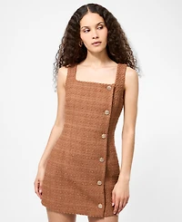French Connection Women's Structured Tweed Square Neck Mini Dress
