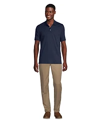 Lands' End School Uniform Men's Short Sleeve Interlock Polo Shirt