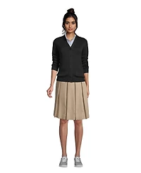 Lands' End Women's Cotton Modal Button Front Cardigan Sweater