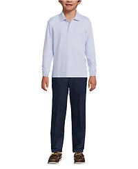 Lands' End Girls Long Sleeve Interlock Polo Shirt