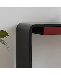 Kings Brand Furniture Yuma Wooden Rounded Silhouette Console Table - Sofa Entryway with 2 Drawers for Living Room, Hallway,