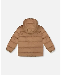 Deux par Kids Unisex Compressible Winter Puffy Coat Designed for Car Seat Chanterelle - Toddler|Child