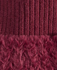 I.n.c. International Concepts Faux Fur Cuff Ribbed Knit Beanie, Macy's Exclusive