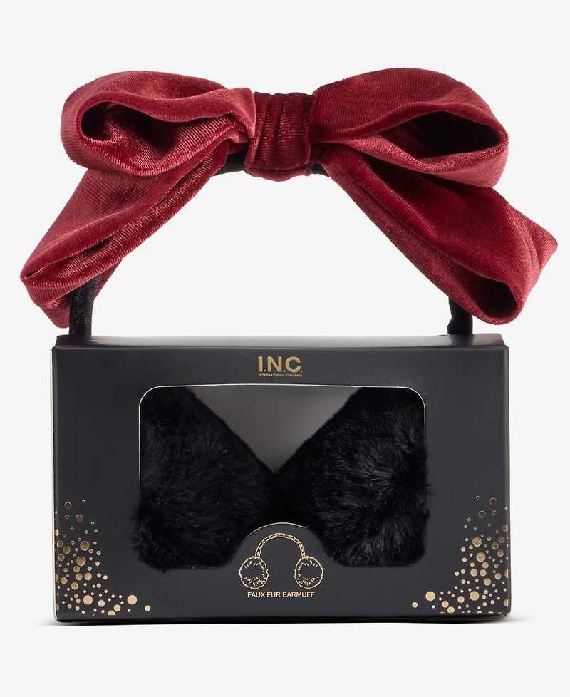 I.n.c. International Concepts Velvet Bow Earmuff Gift Box, Macy's Exclusive