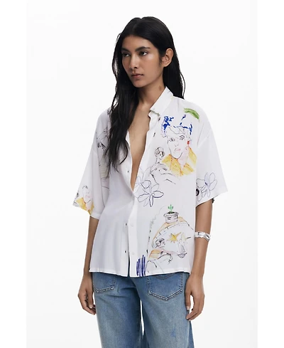Desigual Women's Short-sleeve shirt faces