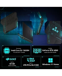 Msi Cyborg 15 15.6" Gaming Traditional Laptop Intel Core i7 12650H 16GB Ram Nvidia GeForce Rtx 4060 1TB Ssd Storage Windows 11 Home Fhd 144Hz